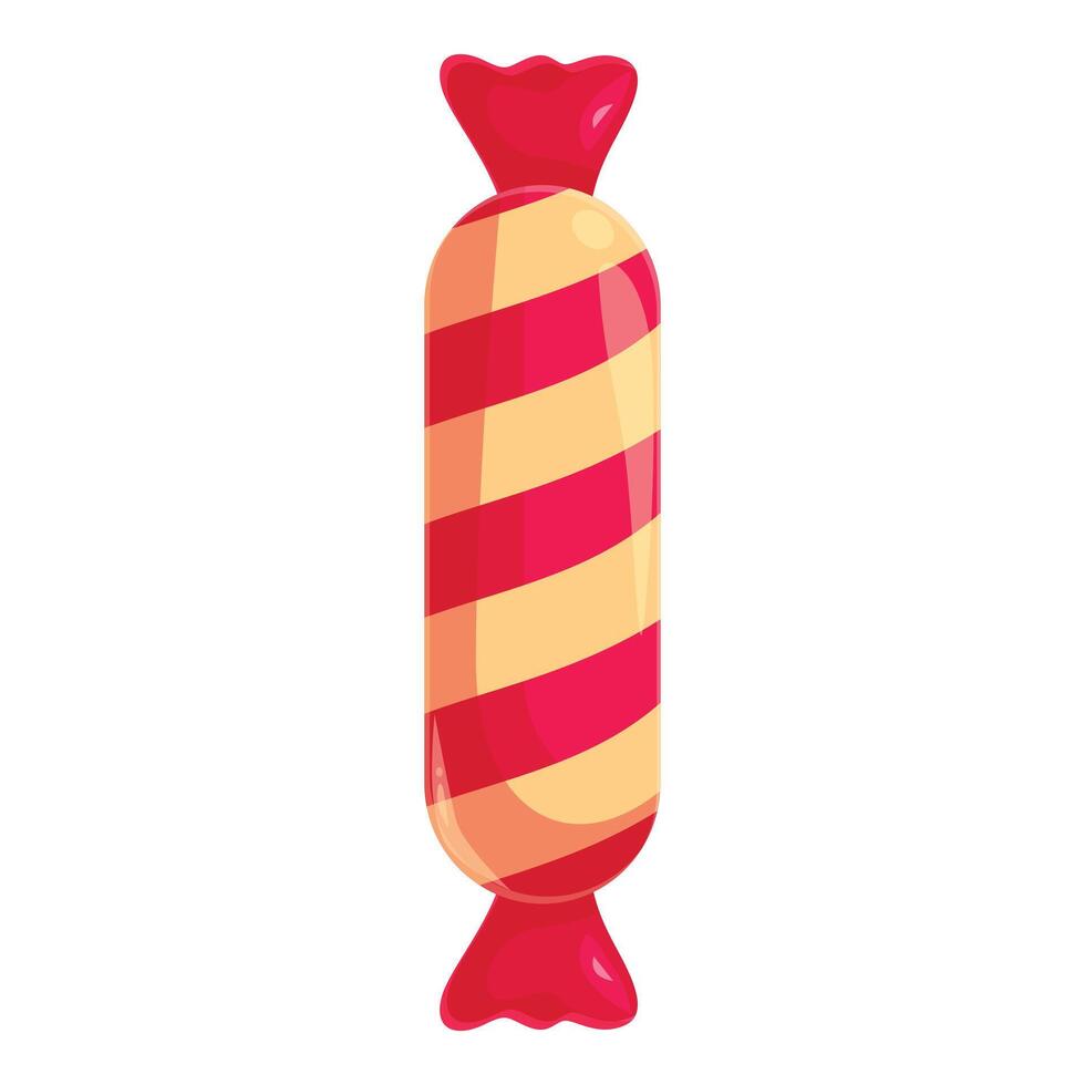 Long sweet candy with red and yellow stripes is waiting to be eaten vector