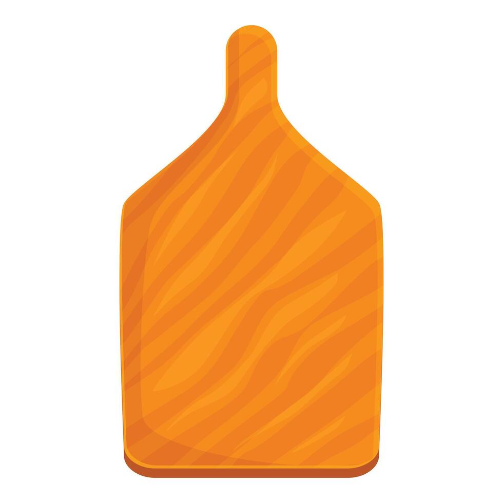 Empty wooden cutting board with handle standing up for food preparation vector