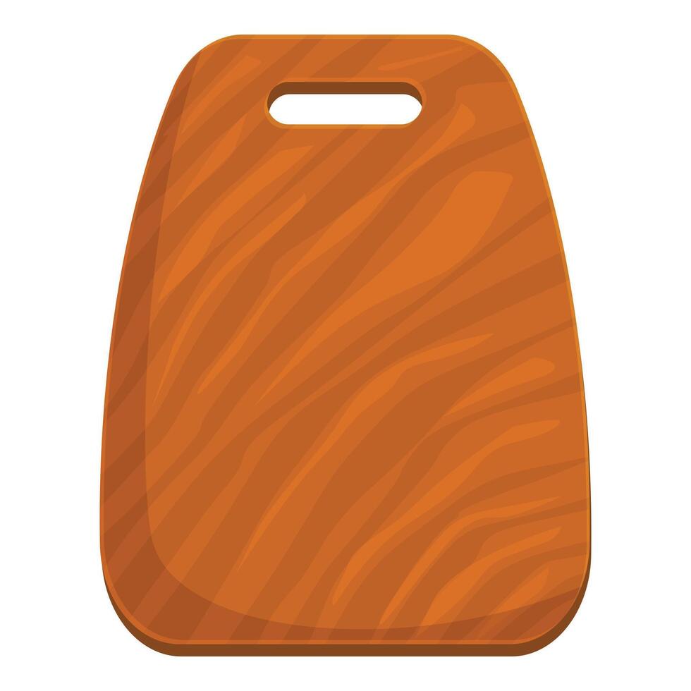 Empty wooden chopping board showing wood grain vector