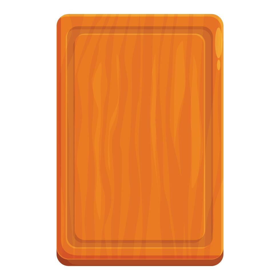 Empty wooden cutting board showing wood grain vector