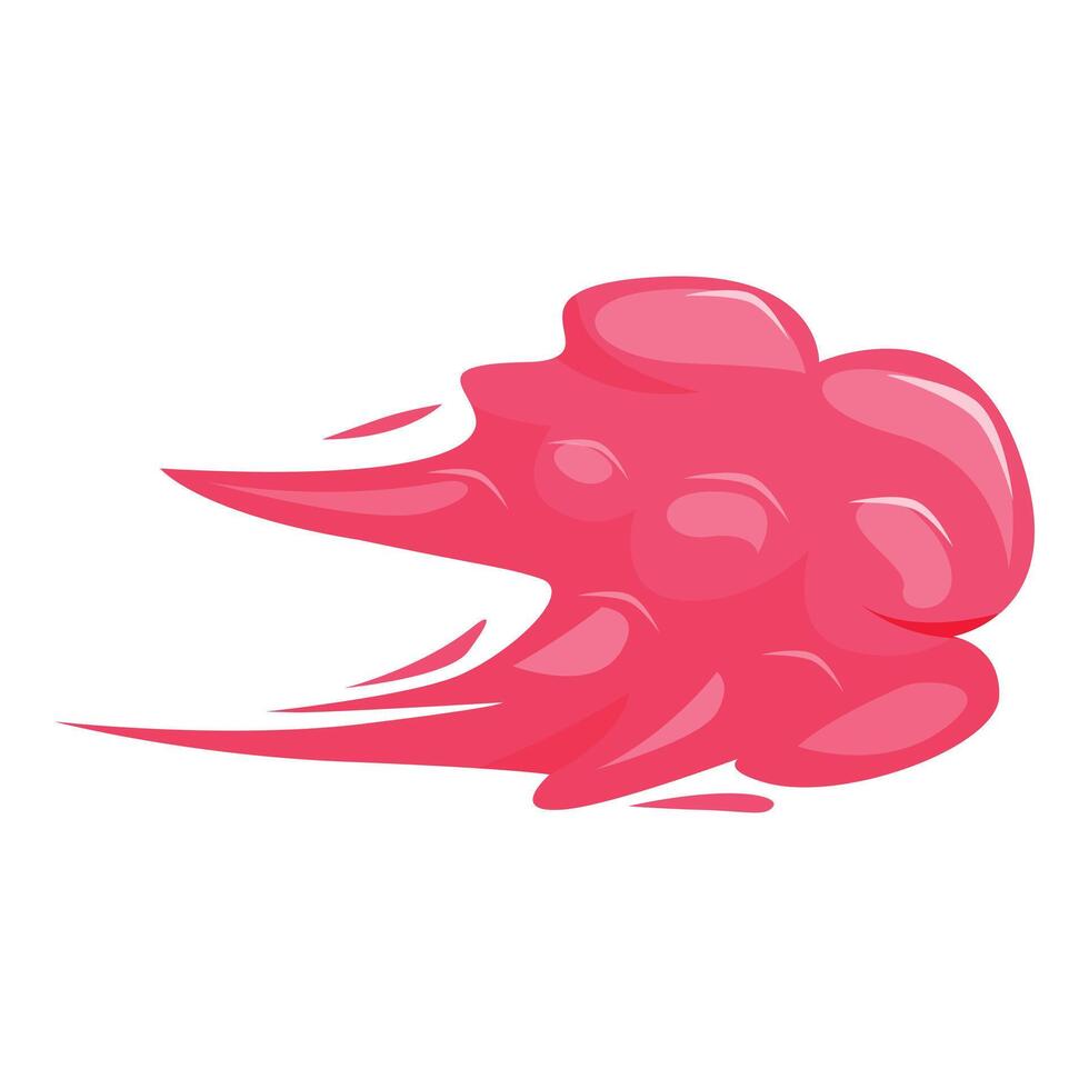 Pink chewing gum bubble blowing away in the wind vector