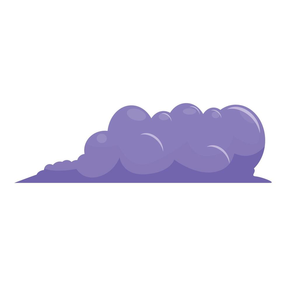 Purple cartoon cloud floating in the sky vector