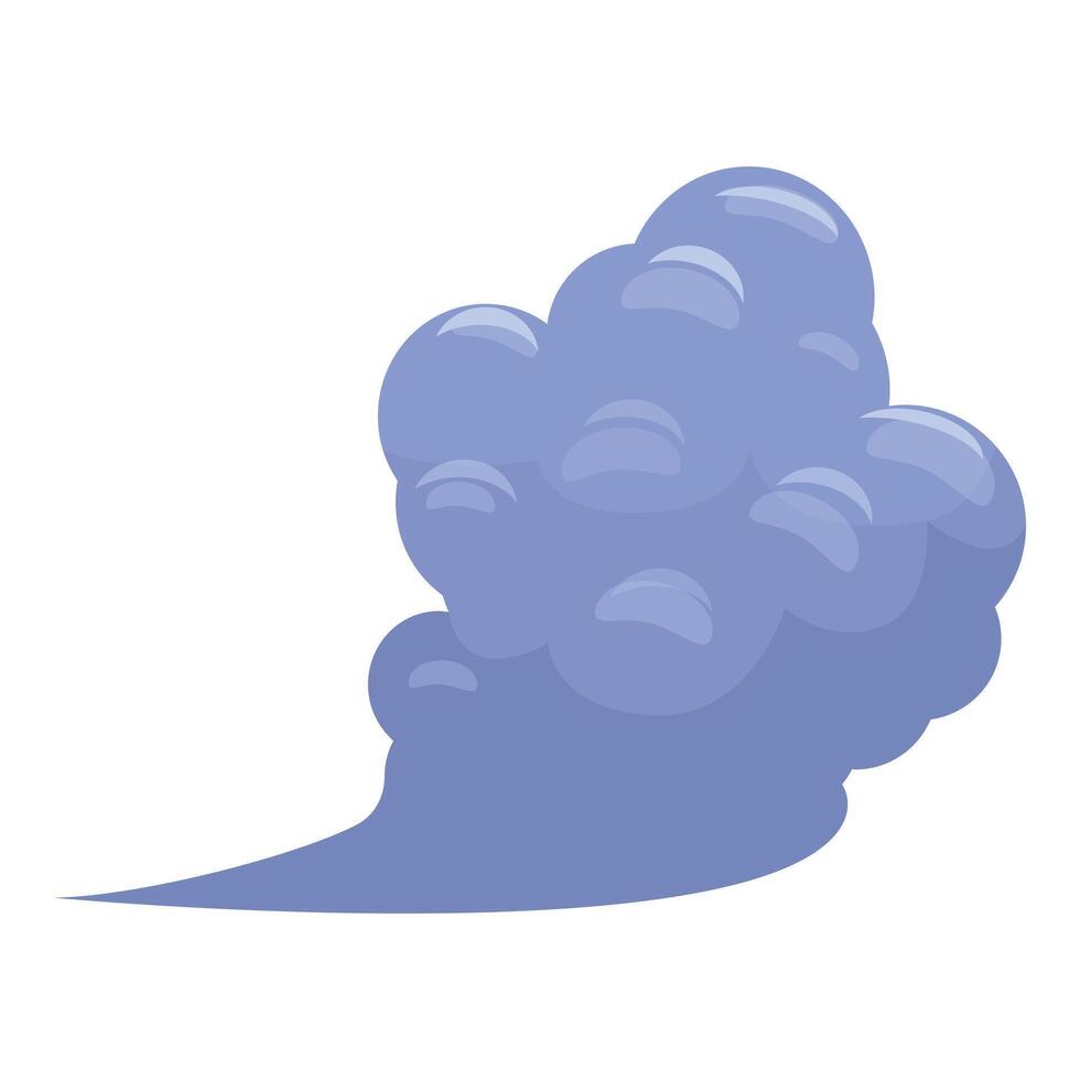 Blue smoke cloud is floating leaving a trail vector