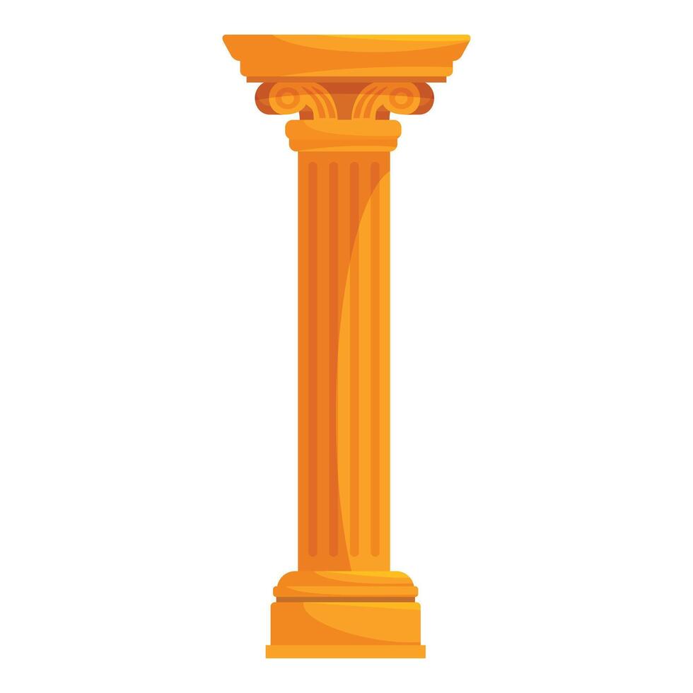 Golden greek column standing tall representing power and history vector