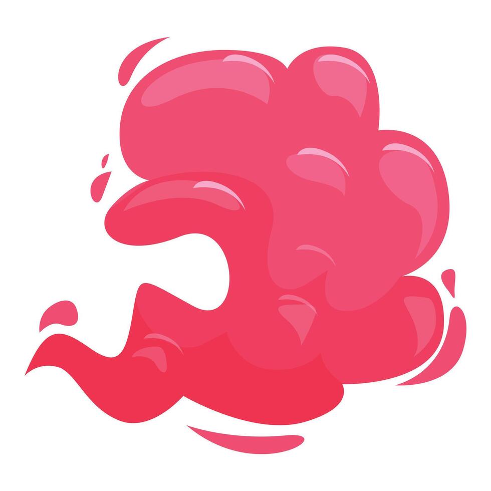 Cartoon illustration of pink slime splashing vector