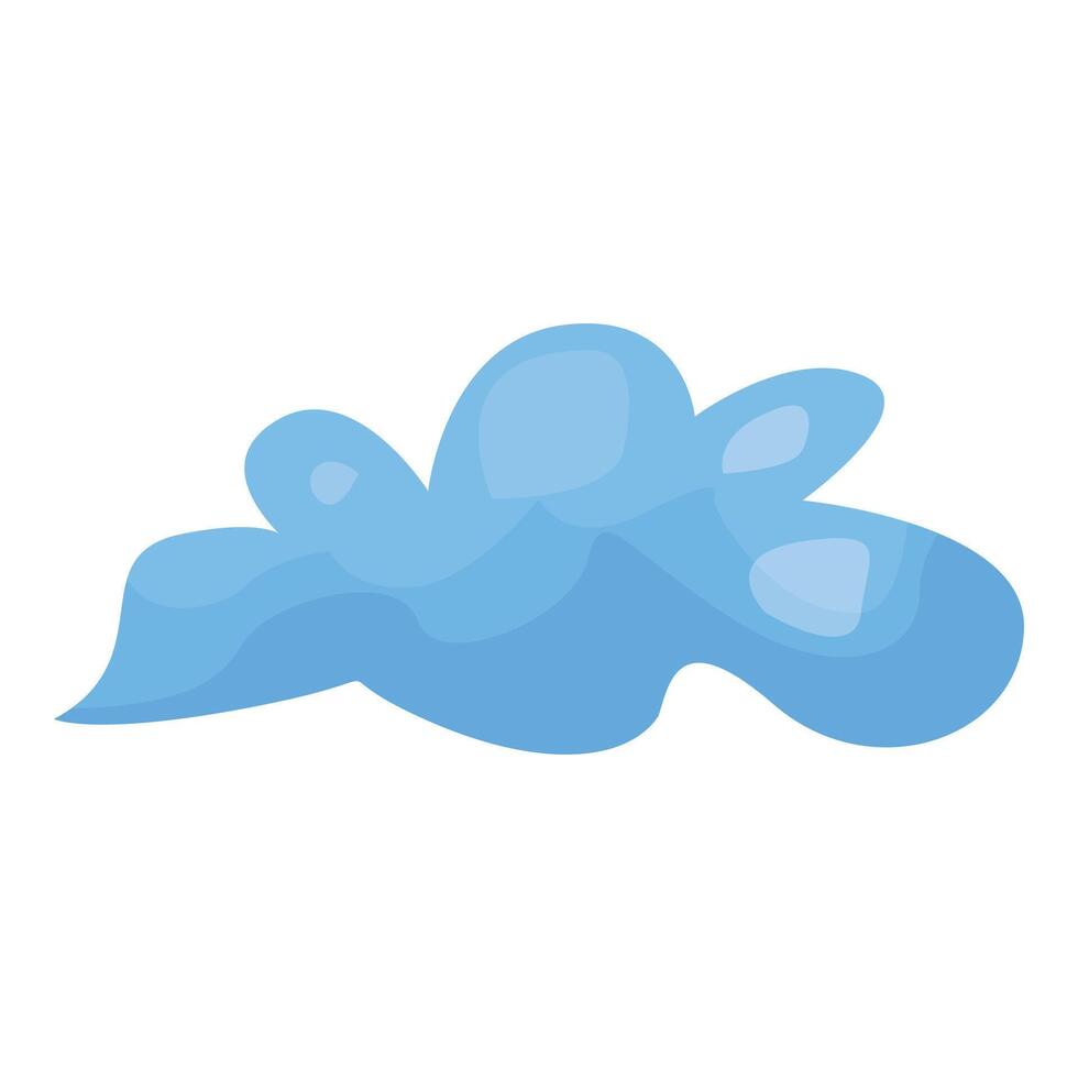 Blue cartoon cloud floating in the sky vector