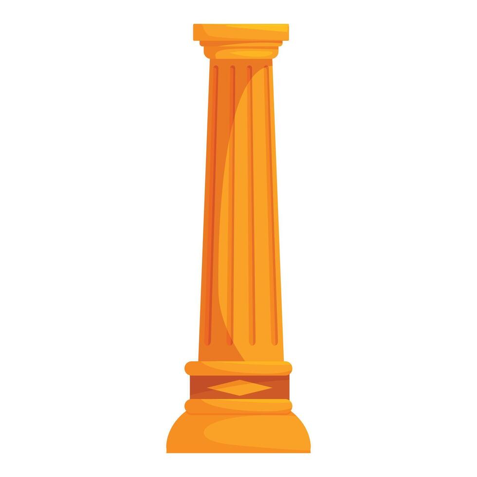 This sturdy golden column embodies resilience and stability vector