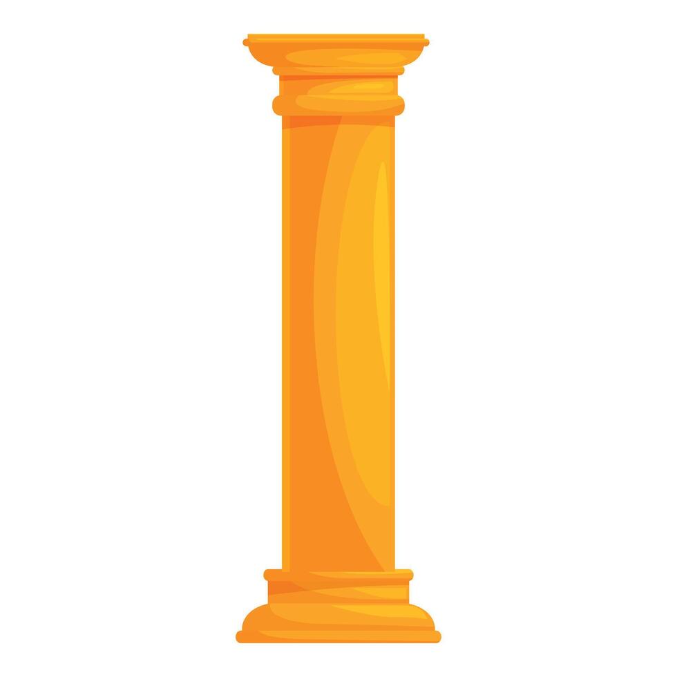 Golden greek column standing tall representing power and strength vector