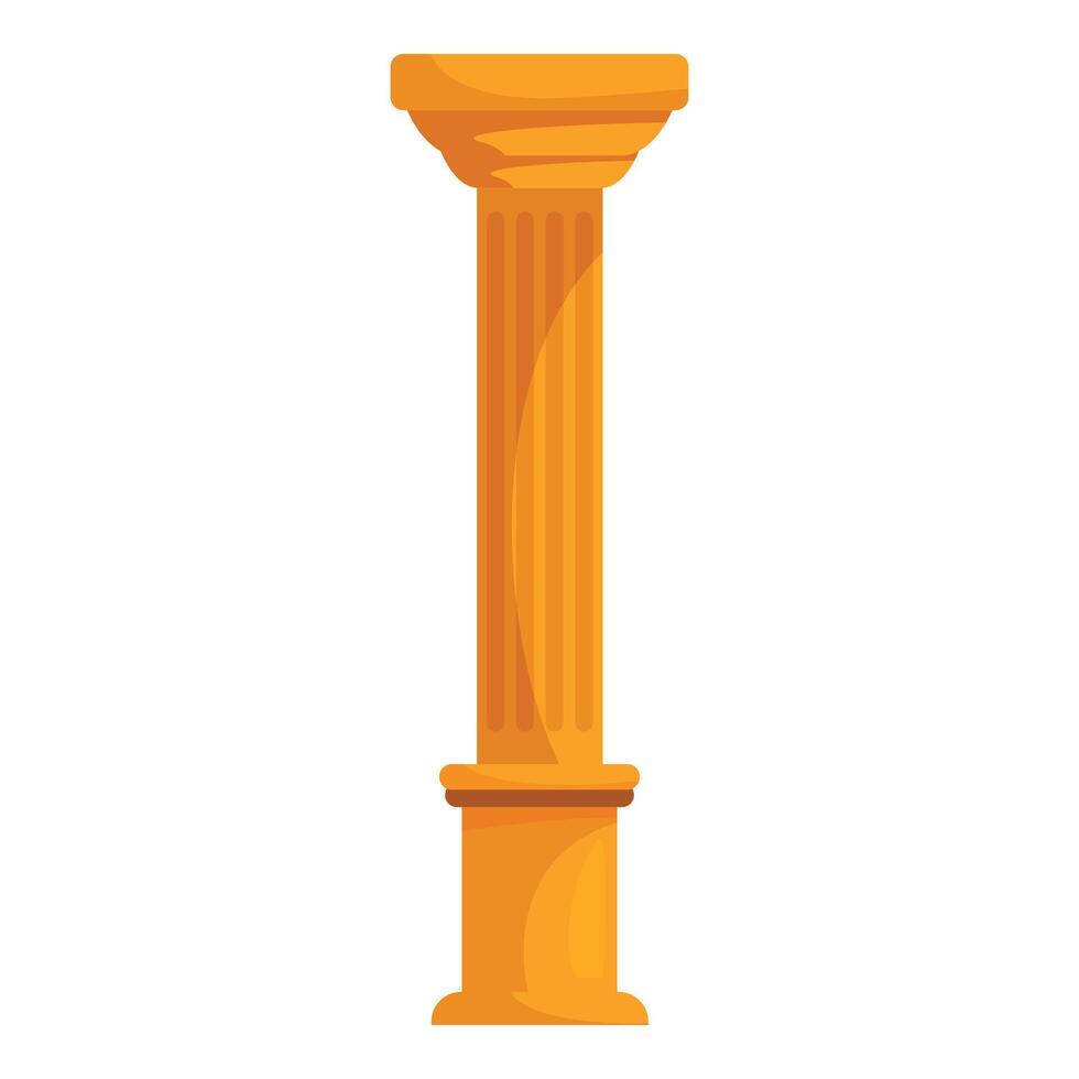 Golden ancient greek column standing tall representing power vector