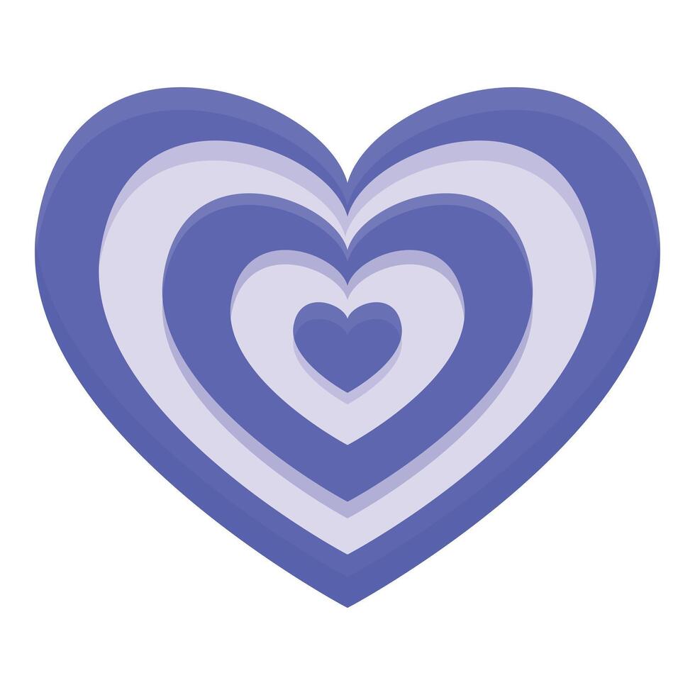 Blue heart showing love and romance with repeating shapes vector