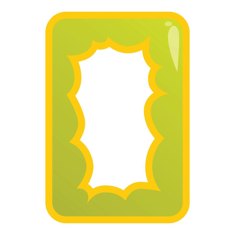 Green rounded square border with yellow outline creating empty space vector