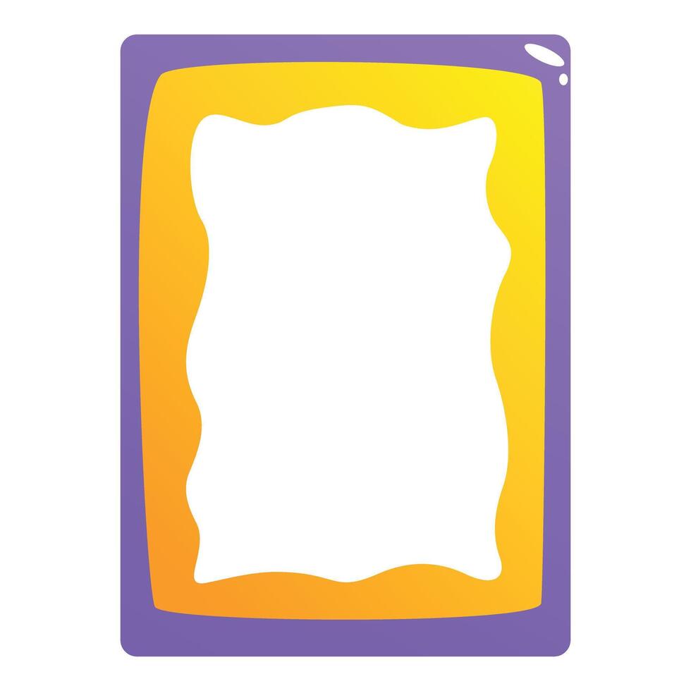 Vibrant orange and purple abstract wavy border frame with copy space vector