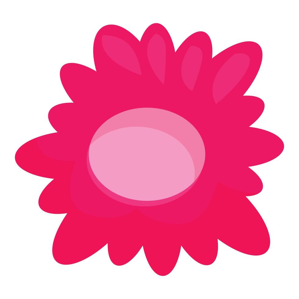Pink flower blooming with round petals illustration vector