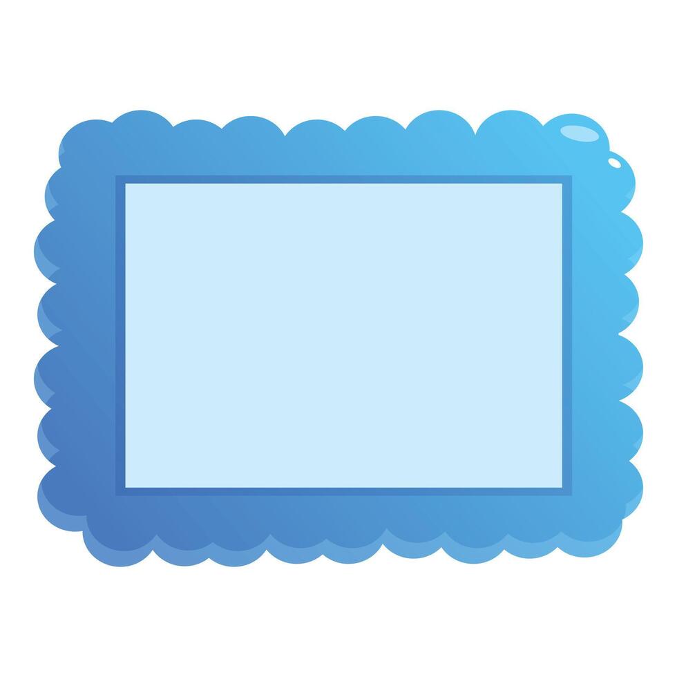 Blue wavy frame creating blank square shape vector