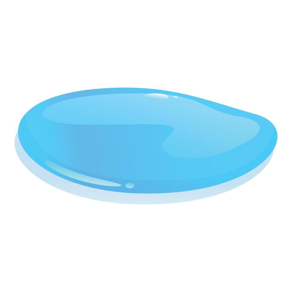Blue water puddle lying on the floor vector