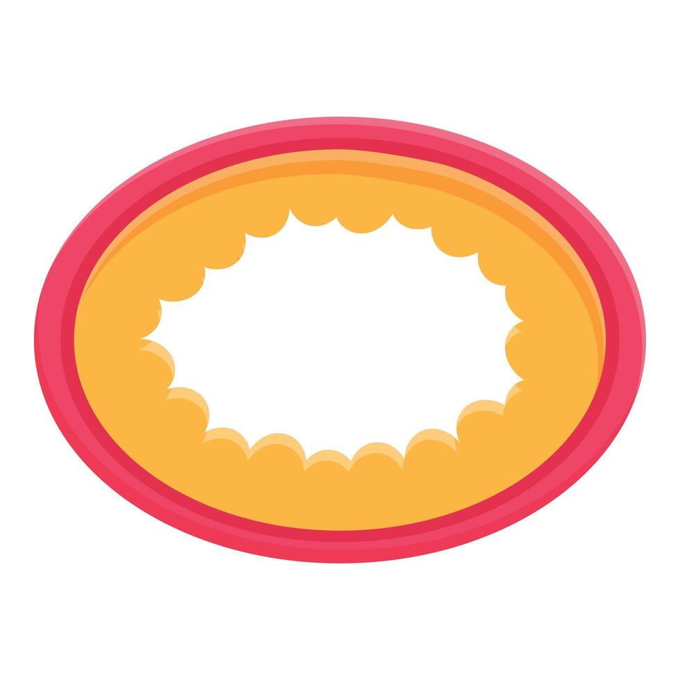 Oval speech bubble with scalloped edge making a statement vector