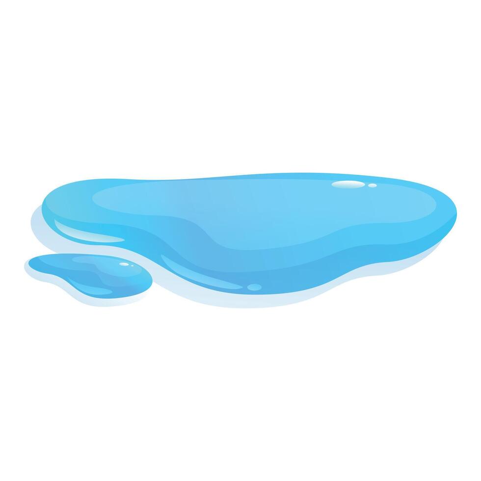 Blue water puddle spilling on the ground vector