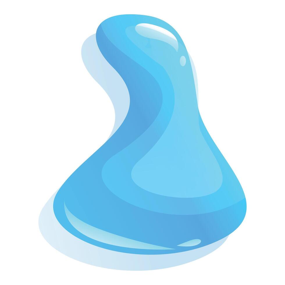 Blue liquid splashing and forming abstract shape vector