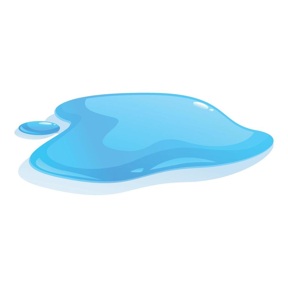 Blue water puddle spreading on the floor vector