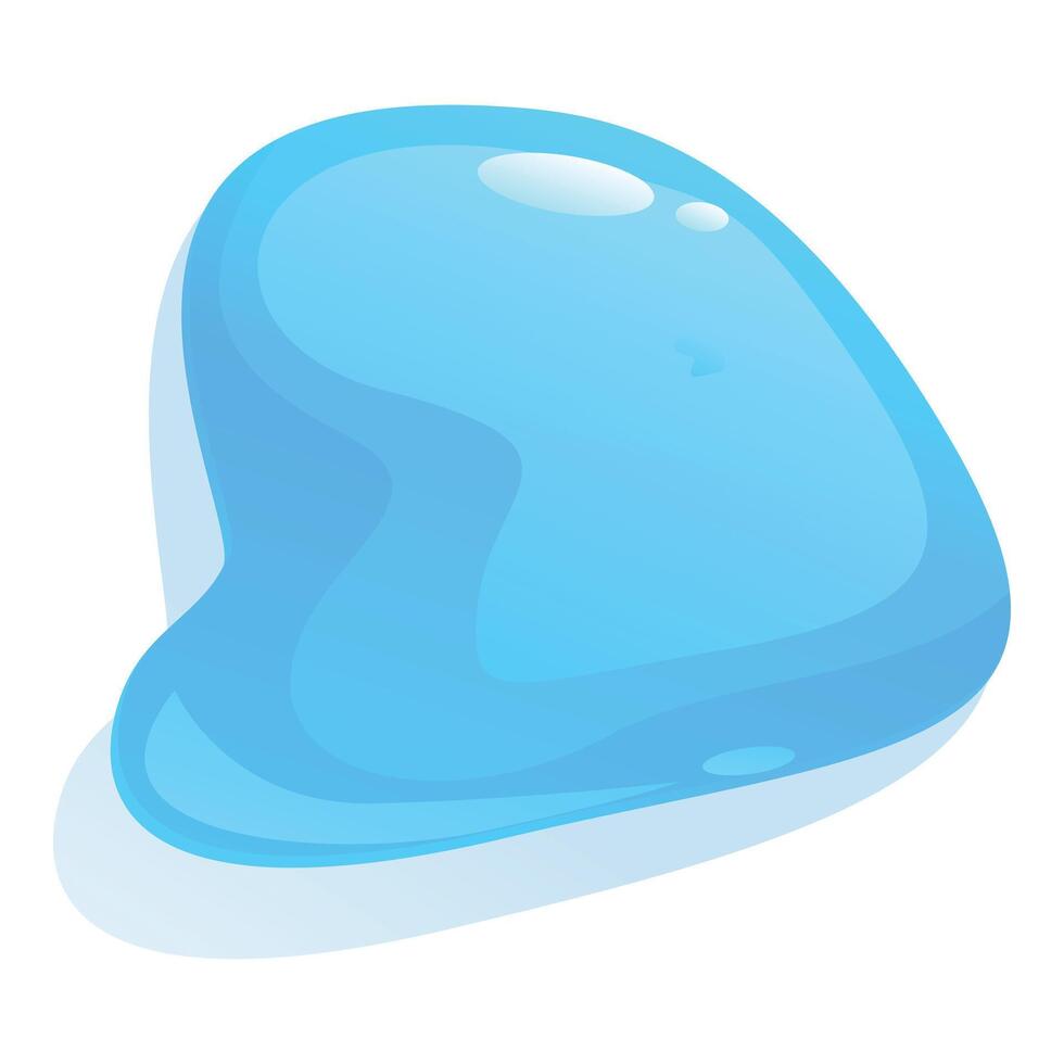 Blue liquid substance forming an irregular shape vector