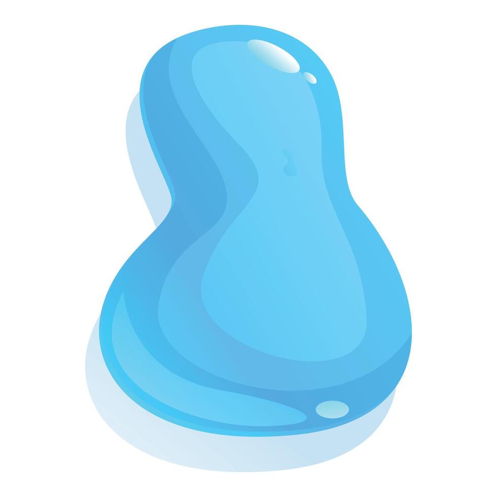 Blue liquid blob splashing and forming an abstract shape vector