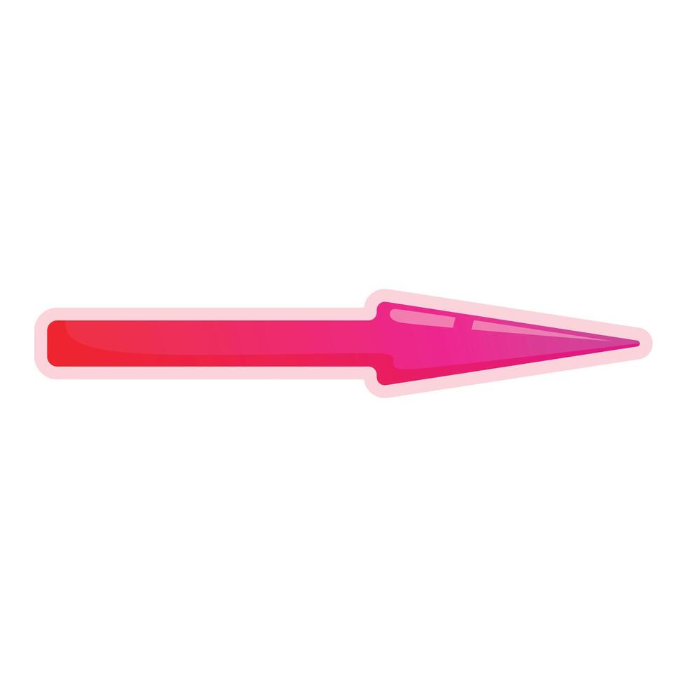 Pink arrow pointing right direction sign vector