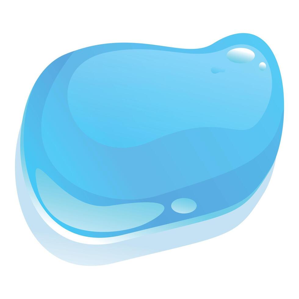 Blue liquid gel blob splashing flowing spreading vector