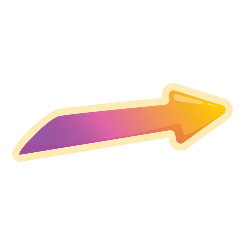 Colorful right arrow pointing to the right side vector