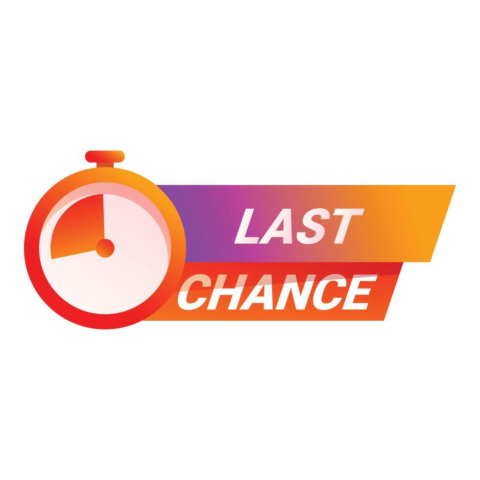 Last chance banner with countdown timer showing urgency vector