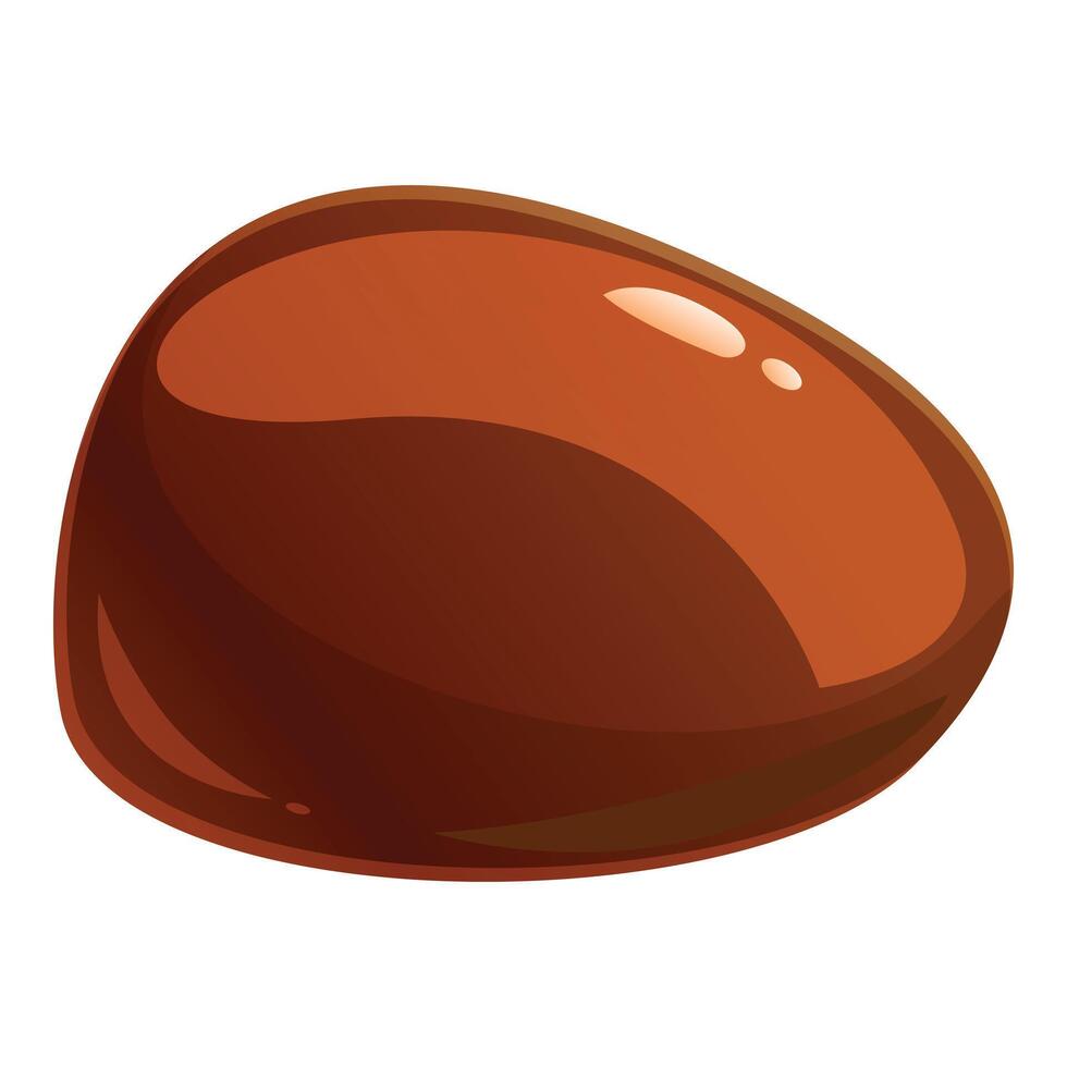 Shiny brown oval stone being displayed vector