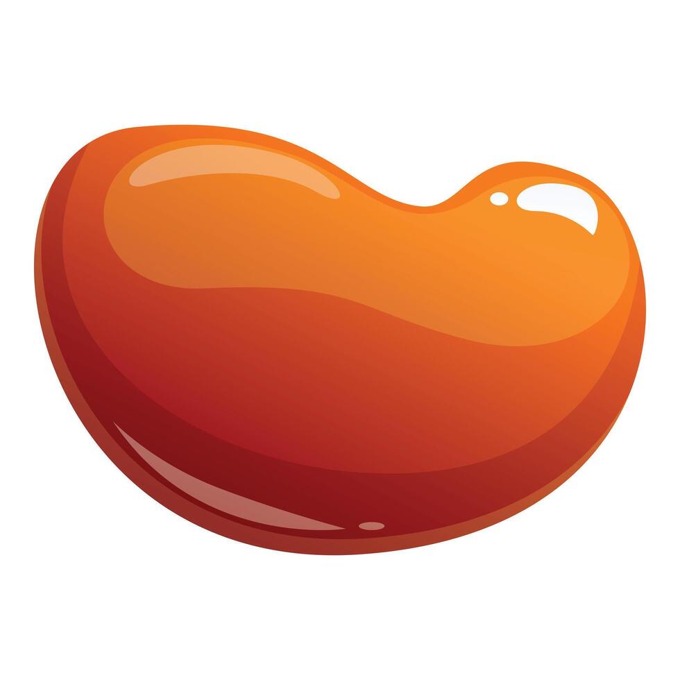 Sweet caramel candy is slowly melting under summer sun vector