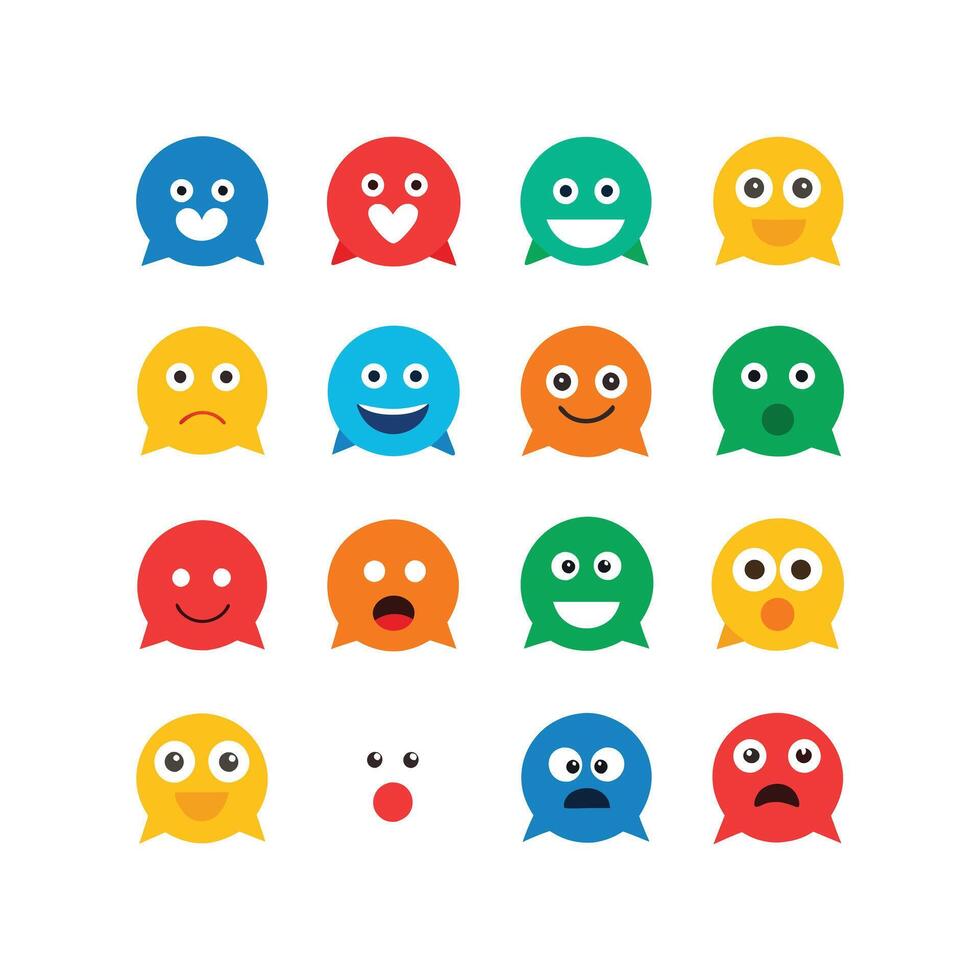 Reaction Icon Set Collection Illustration vector