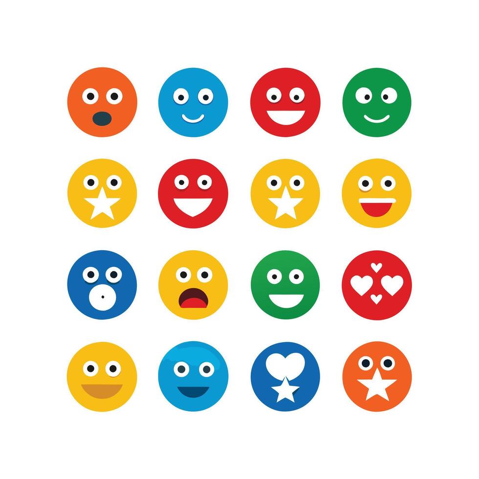 Reaction Icon Set Collection Illustration vector