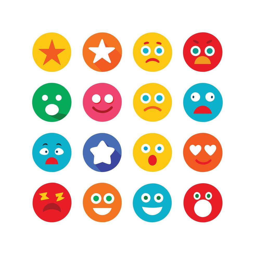 Reaction Icon Set Collection Illustration vector