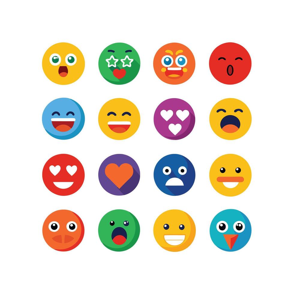 Reaction Icon Set Collection Illustration vector