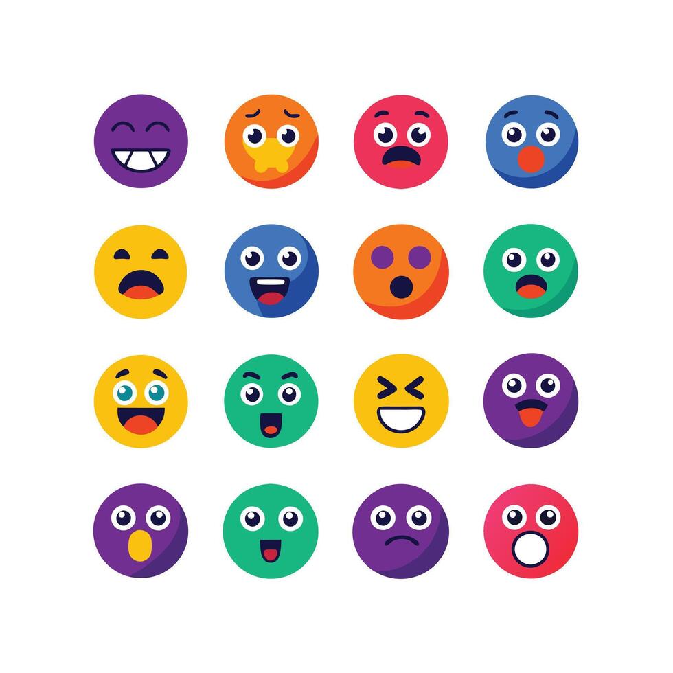 Reaction Icon Set Collection Illustration vector