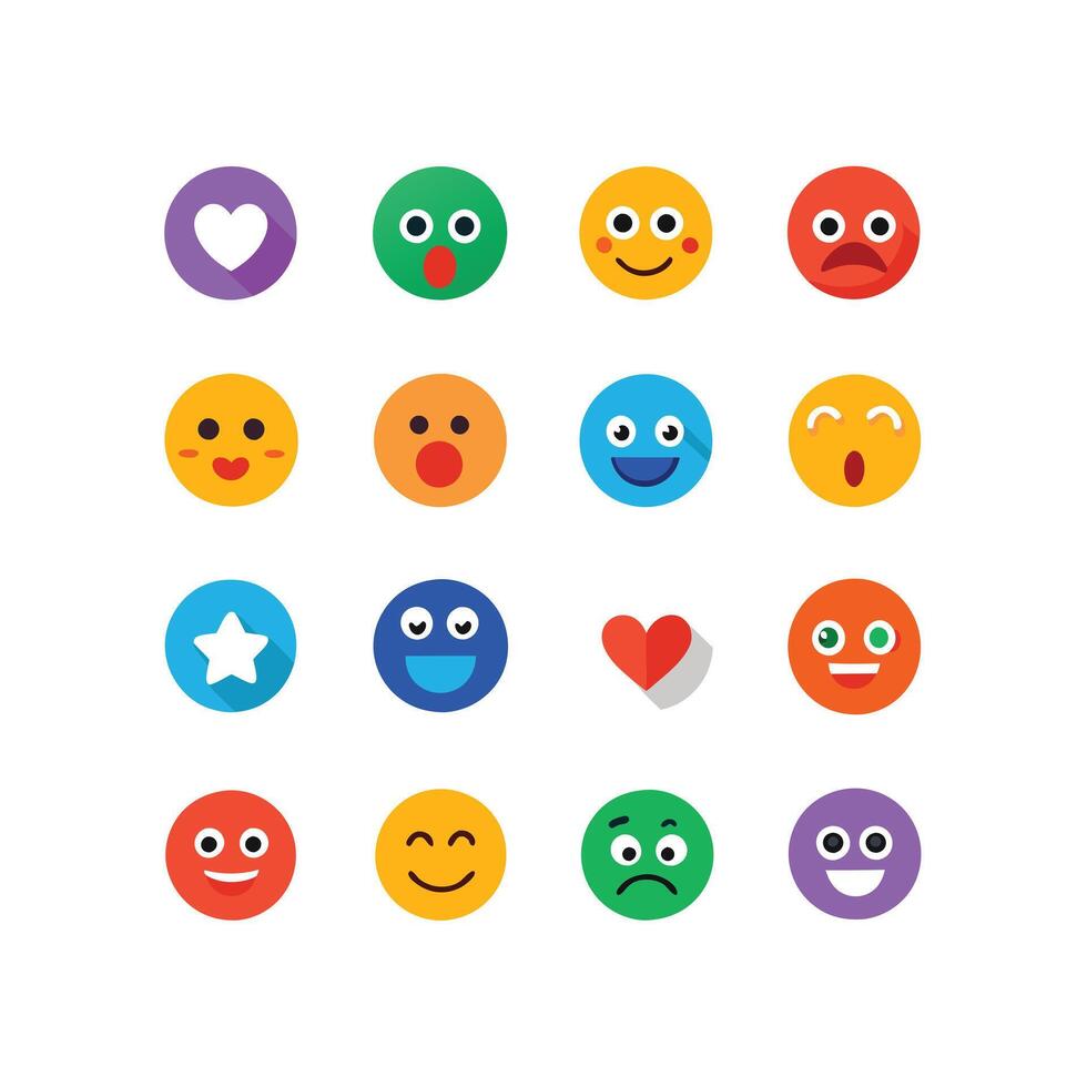 Reaction Icon Set Collection Illustration vector