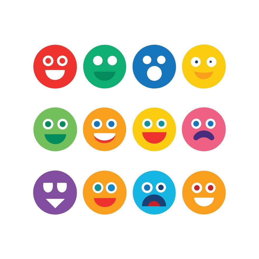Reaction Icon Set Collection Illustration vector