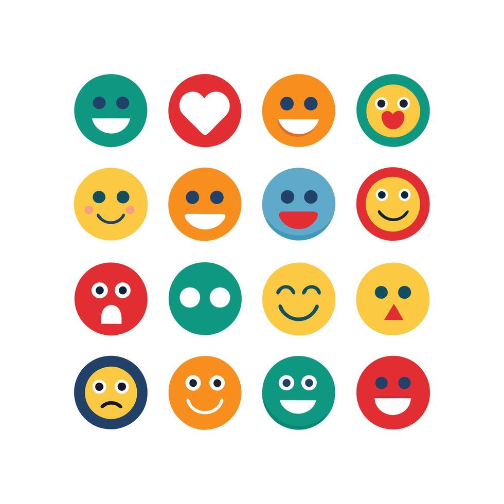 Reaction Icon Set Collection Illustration vector