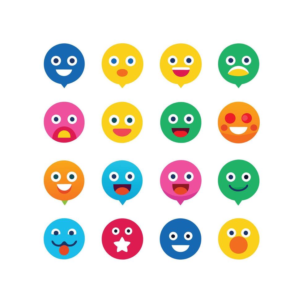 Reaction Icon Set Collection Illustration vector