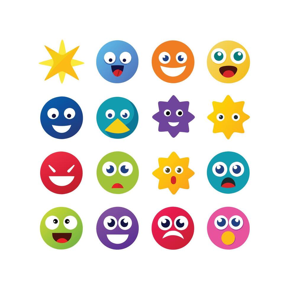 Reaction Icon Set Collection Illustration vector