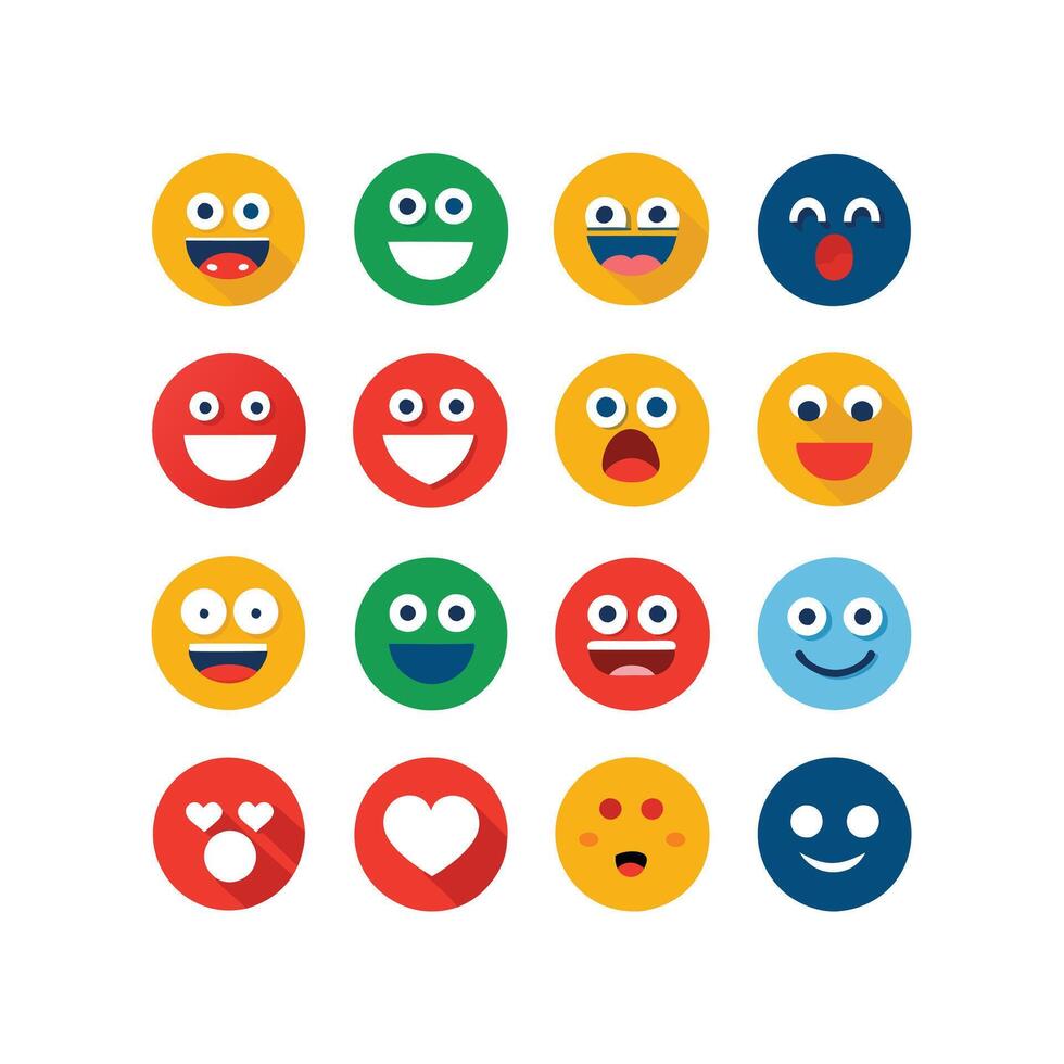 Reaction Icon Set Collection Illustration vector