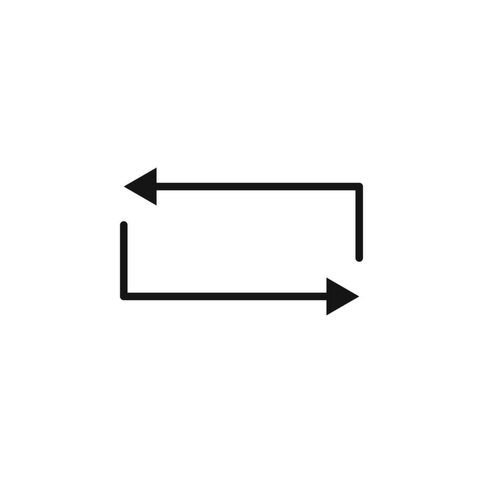 Rotating Arrows Repeat Icon for Synchronization and Data Recovery vector
