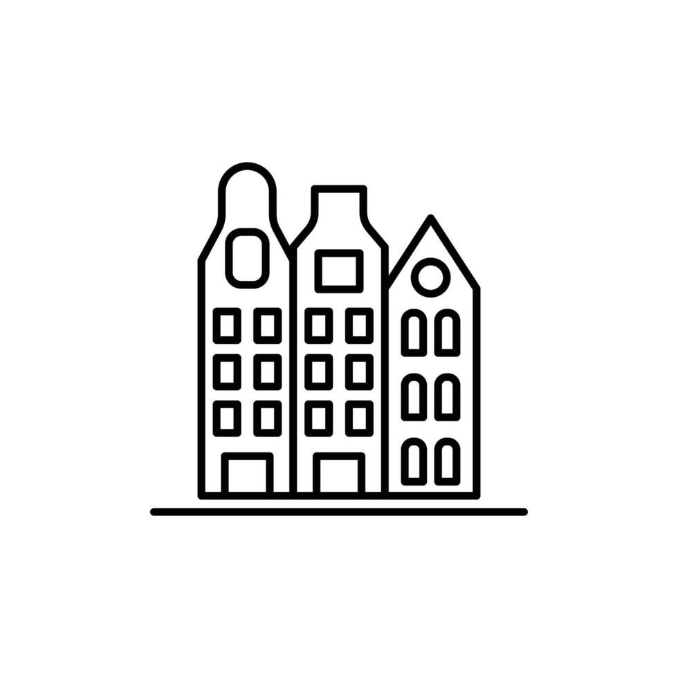 Amsterdam Skyline Icon Perfect for Travel and Dutch Tourism vector