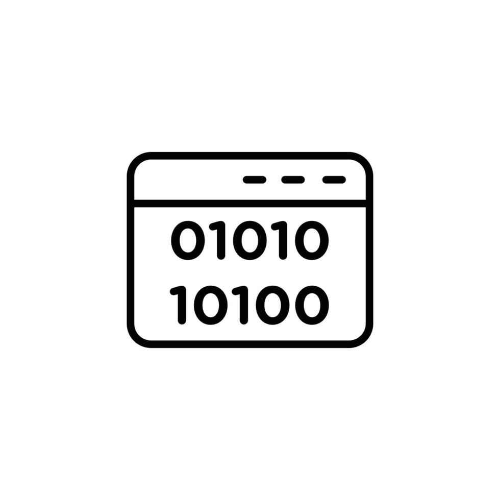 Digital Binary Code Icon Perfect for Software Development and Coding vector