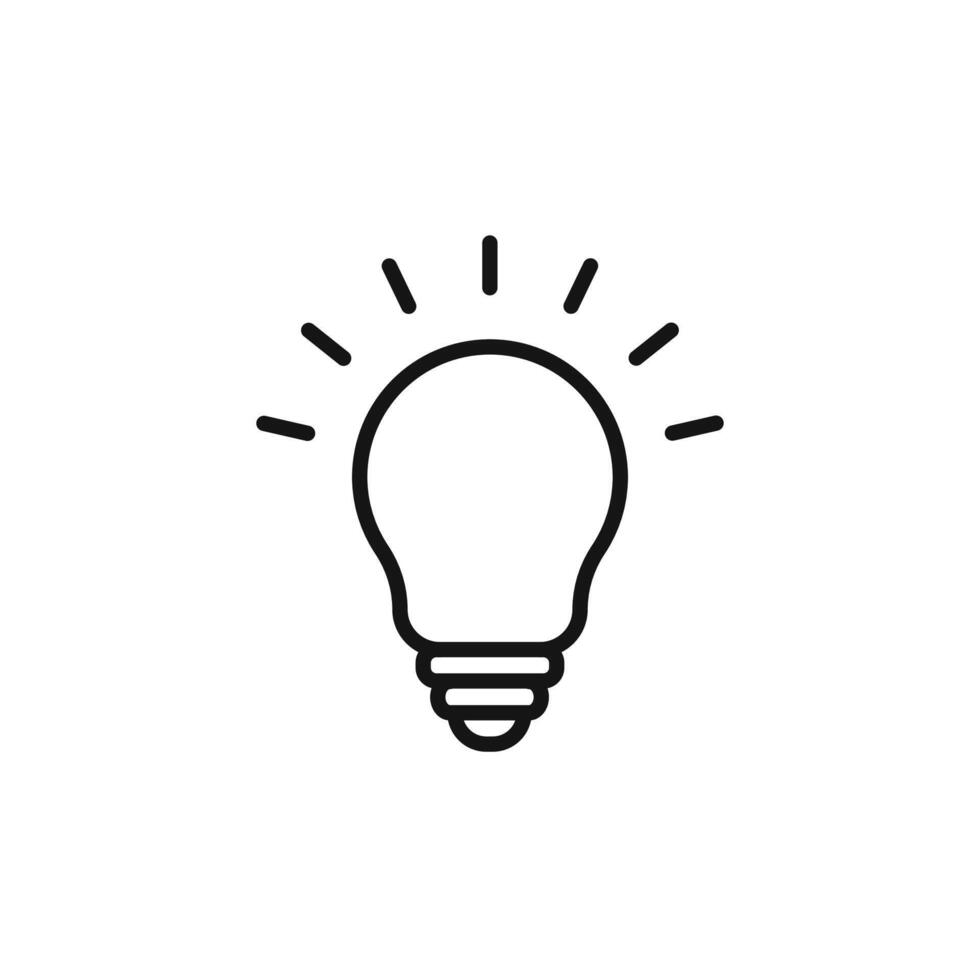 Idea Light Bulb Icon Perfect for Creativity and Innovation vector