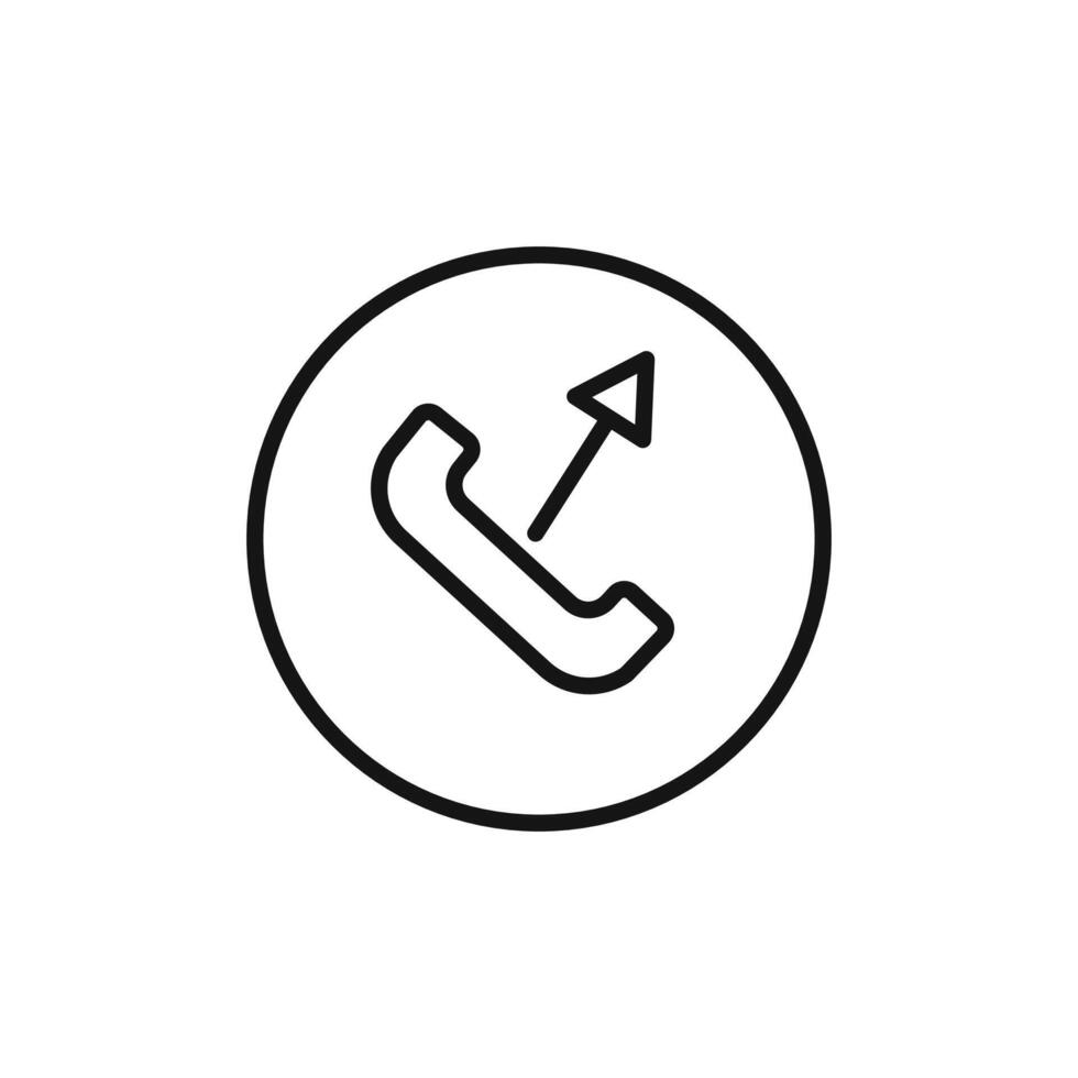 Outgoing Phone Call Icon Perfect for Communication Services vector