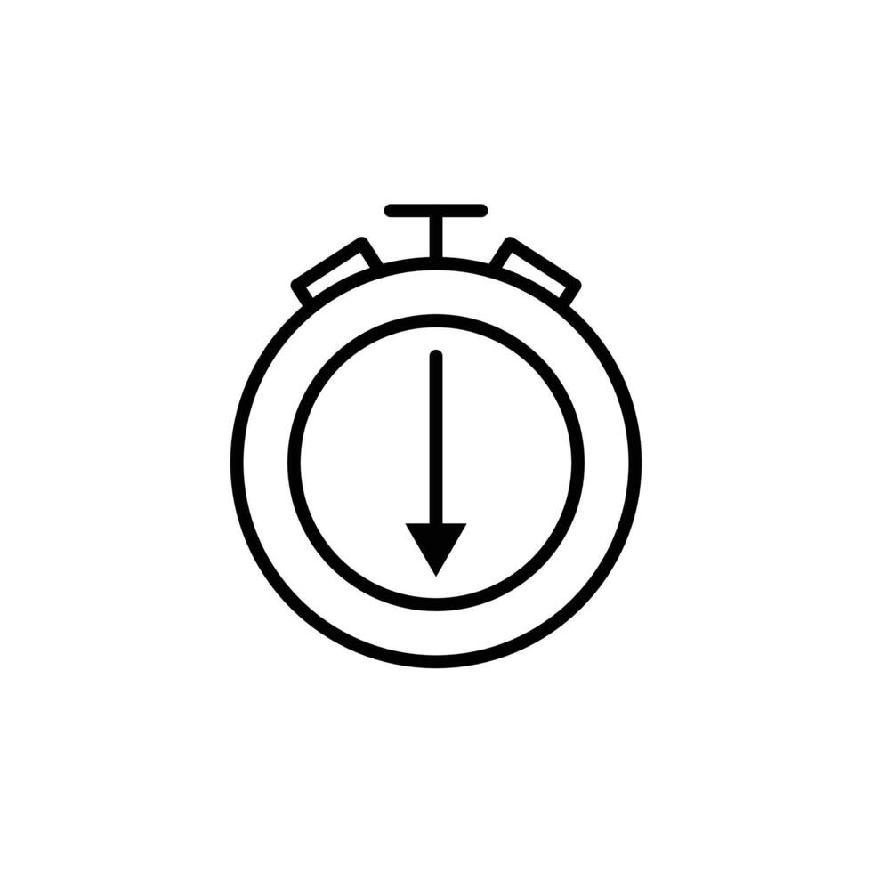 Downtime Clock Icon Perfect for Maintenance and Rest Periods vector