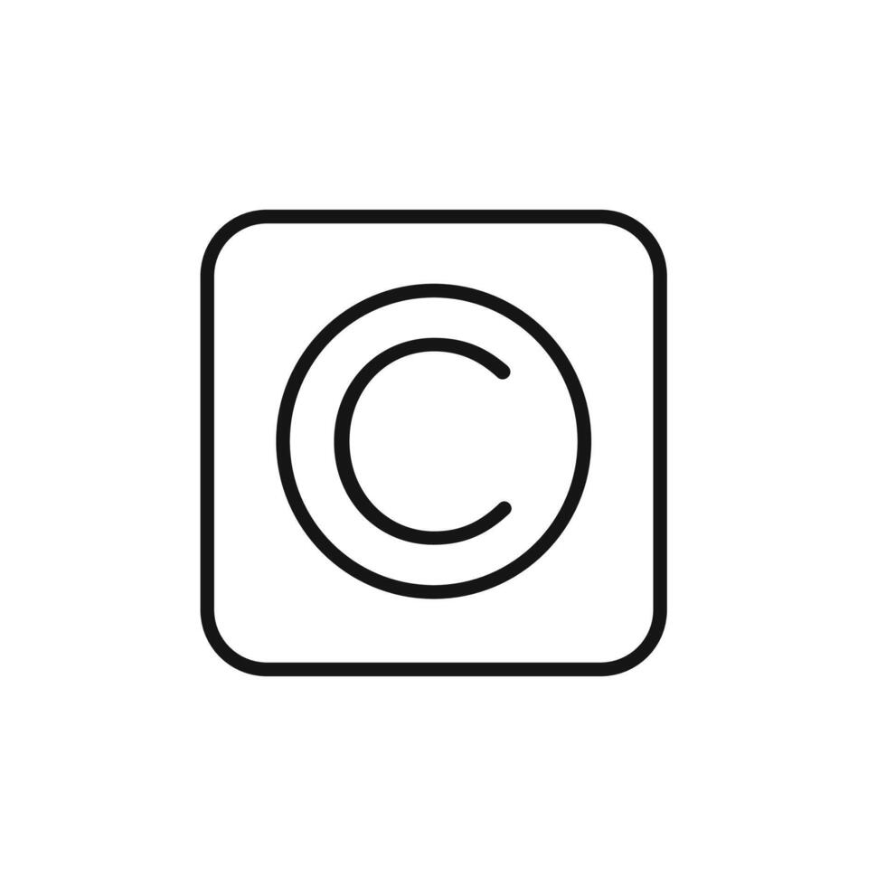 Copyright Mark Icon Ideal for Digital Rights Management vector