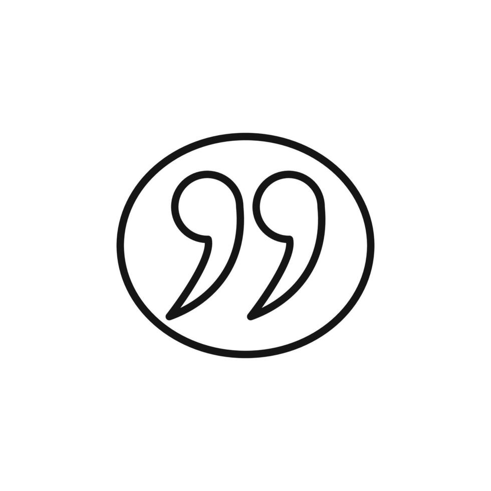Comment Quote Icon for User Reviews and Social Media Engagement vector